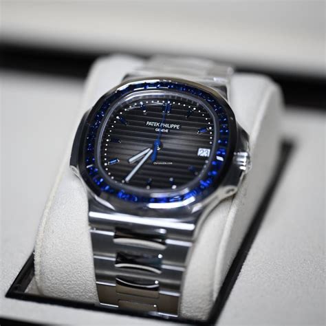 patek philippe nautilus blue sapphire|patek philippe blue face price.